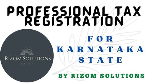 Professional Tax Registration Karnataka Online I How To Do PT