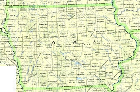 Iowa Outline Maps And Map Links