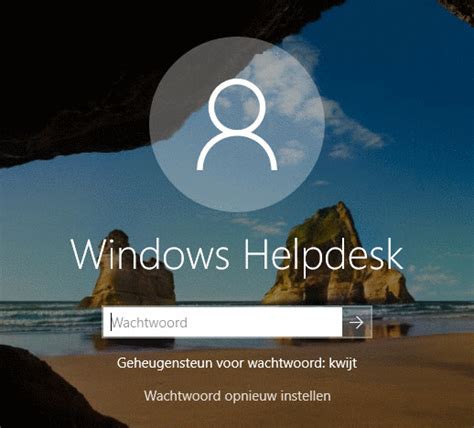 Windows Wachtwoord Vergeten Windows Helpdesk