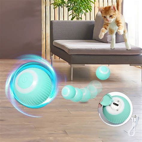 Balle roulante électronique intelligente pour chats jouets interactifs