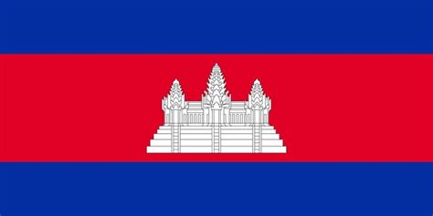 Bandera Nacional De Camboya Vector Premium