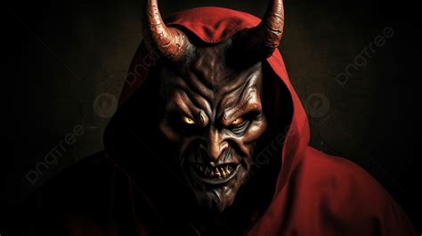 Devil With Horns Is Standing With His Red Coat Background Pictures Of