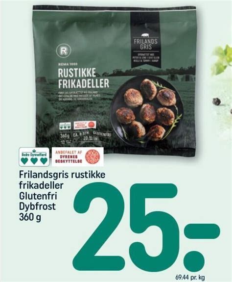 Frilandsgris Rustikke Frikadeller Glutenfri Dybfrost G Tilbud Hos