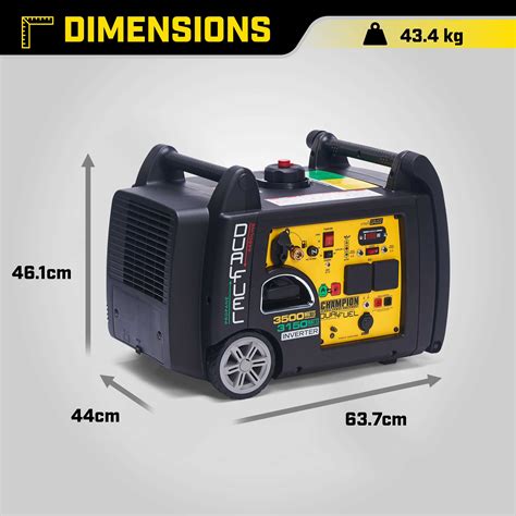 Stromerzeuger Champion 3500w Inverter Generator Dual Fuel Mein