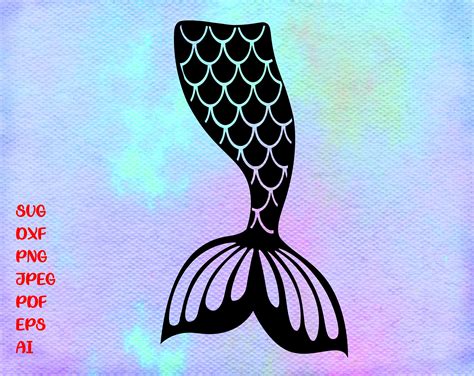 Mermaid Tail Svg Mermaid Svg Mermaid Scales Fish Tail Etsy