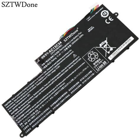 SZTWDone AC13C34 Laptop Battery For Acer Aspire V5 122P ES1 111M V5