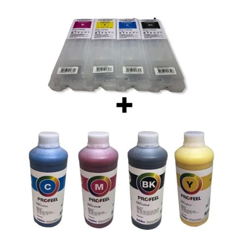 Kit Cartuchos Recarregáveis 04 Litros Tinta Pigmentada Epson WF C5710