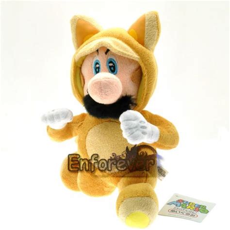 New Super Mario Bros 8 Running Fox Kitsune Luigi Cute Plush Toy Doll