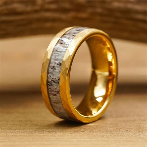 Antler Rings For Men Deer Antler Wedding Bands For Men