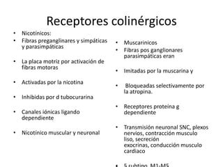 Farmacos Colinergicos Ppt