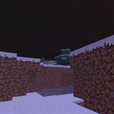 Minecraft 2010 Nostalgia Snow World Night Winter Vaporwave Tenwave In 2024