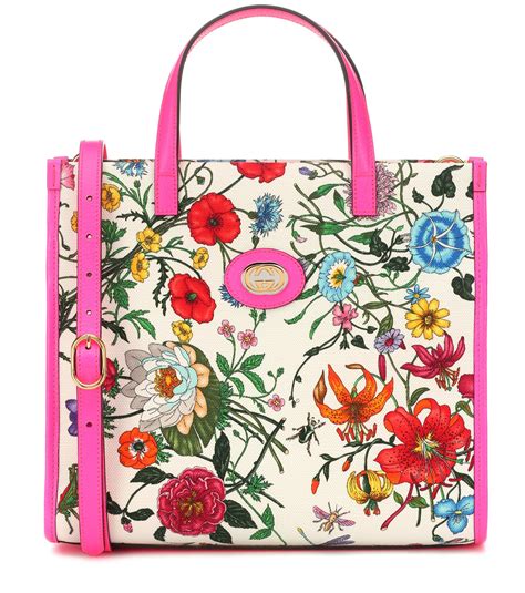 Gucci Gg Flora Medium Canvas Tote Lyst