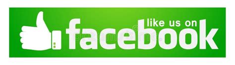 Like Us On Facebook Banner In Green Illustrations Logo Icon For Web