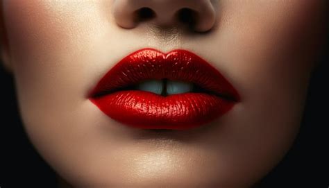 Premium Photo Beautiful Woman S Lips With Red Lipstick In Closeup