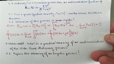 Solved A Stationary W S S Random Process Has An Chegg