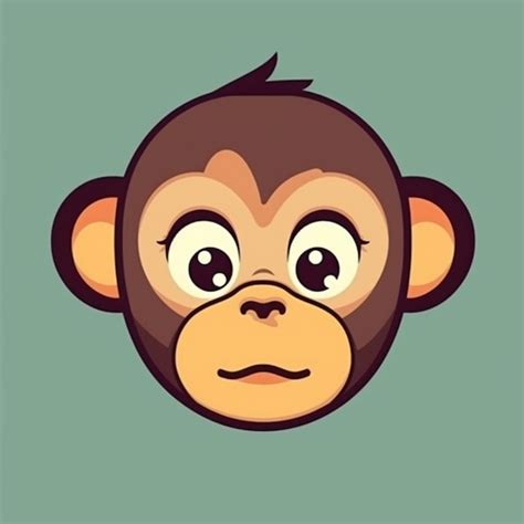 Premium Ai Image Monkey Face Clipart