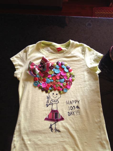 100th Day Of School Tshirt 100 Buttons Of Hair School Shirts 100