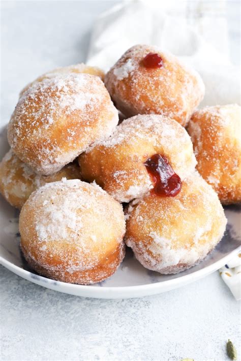 Easy Jam Doughnuts Bakery Style British Baking Recipes Sanjana Feasts