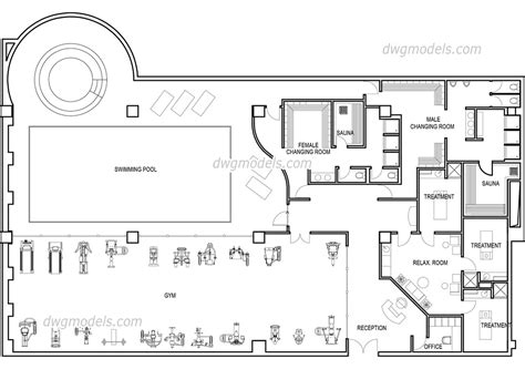 Gym Scheme 1 Dwg Free Cad Blocks Download