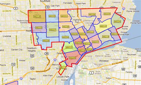 Midtown Detroit Zip Codes Map