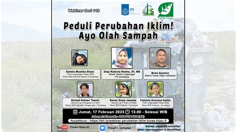 Peduli Perubahan Iklim Ayo Olah Sampah Part Webinar Seri Youtube