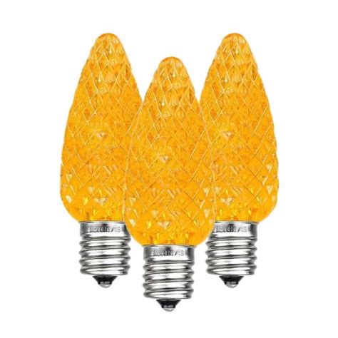 25 Pack C9 Led Outdoor Christmas Replacement Bulbs Orange C9 E17 Base