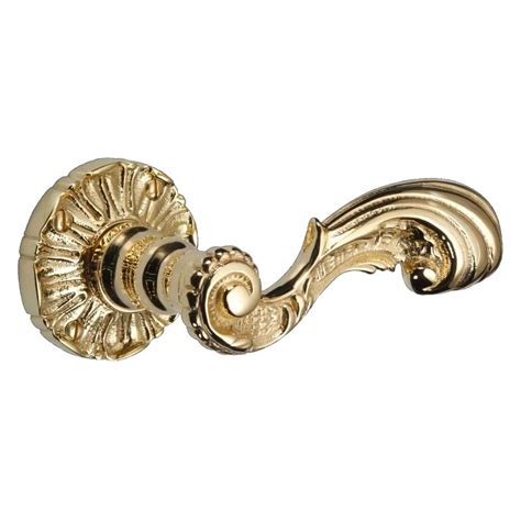 Brassart Louis Xv Round Rose Door Handles Polished Brass Unlacquered Broughtons Lighting