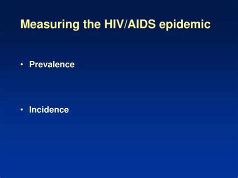 PPT Measuring The HIV AIDS Epidemic PowerPoint Presentation Free