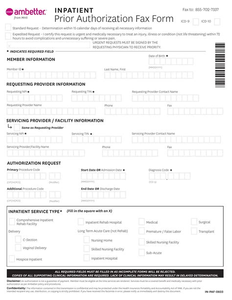 Ambetter Inpatient Prior Authorization Pdf Form Formspal