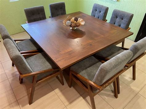 Comedor Diamante Moderno Minimalista 8 Sillas Cuadrado Mercado Libre