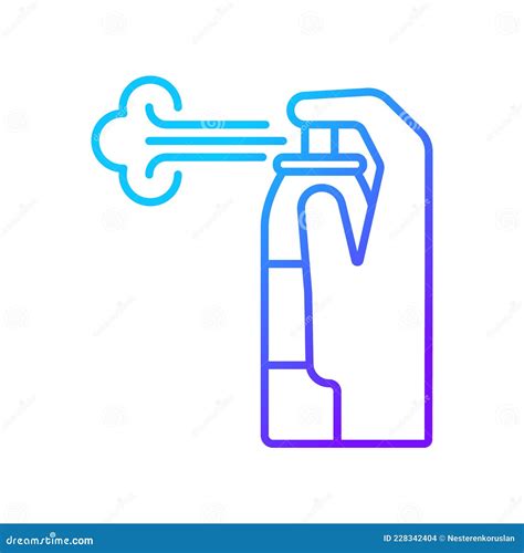 Compressed Air For Cleaning Gradient Linear Vector Manual Label Icon