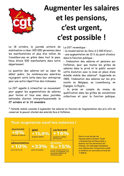 27 OCTOBRE CAFÉ REVENDICATIF AUGMENTER LES SALAIRES ET LES PENSIONS