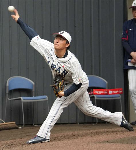 ＜侍ジャパン宮崎合宿＞ブルペン投球する山本（撮影・岡田 丈靖） ― スポニチ Sponichi Annex 野球