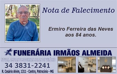 Nota De Falecimento Sr Ermiro Ferreira Das Neves Aos 84 Anos