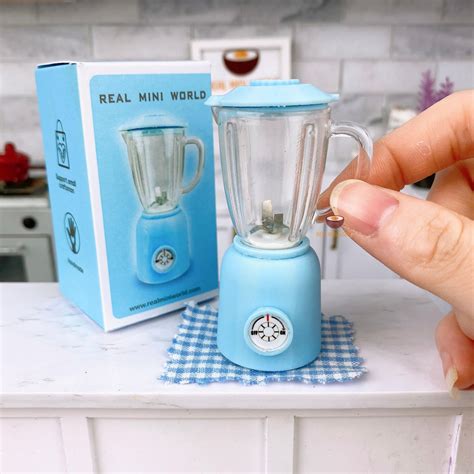 Miniature Real Blender Retro Series In Pastel Blue Tiny Cooking Shop