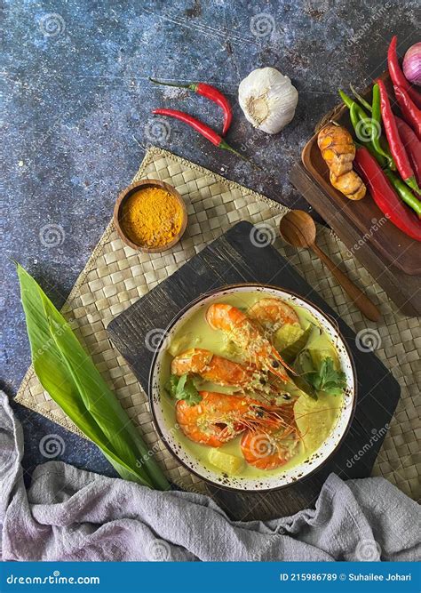 Top view of Udang Masak stock image. Image of month - 215986789