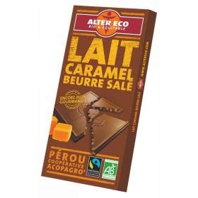 Chocolat lait Caramel Beurre salé Alter éco Acheter sur Greenweez