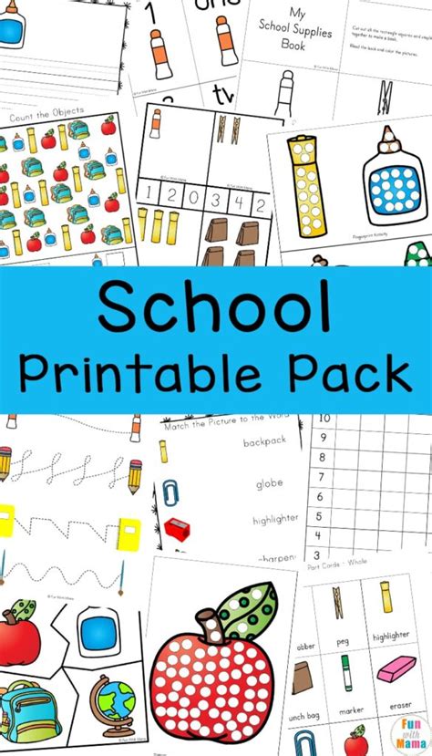 Back To School Activities Printable Pack Fun With Mama