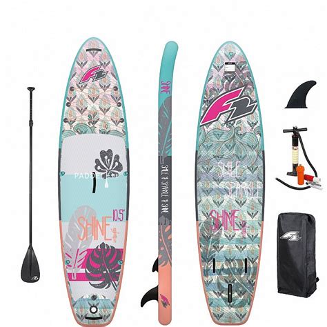 SUP F2 SHINE 10'5 ALLOVER mit Paddel - aufblasbares Stand Up Paddle ...