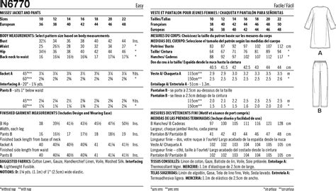 New Look Sewing Pattern N6770 Misses Jacket And Pants 6770 Patterns And Plains