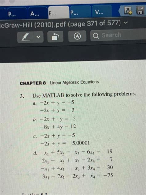 How To Use Matlab Solve Simultaneous Equations Tessshebaylo