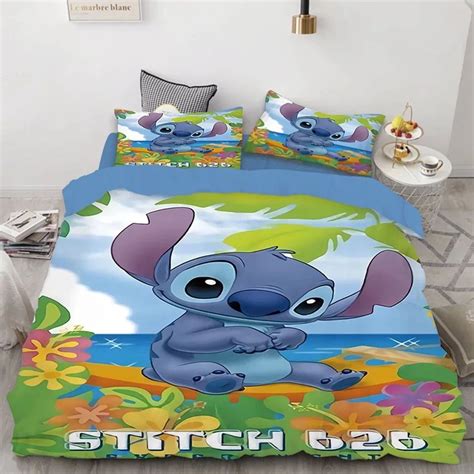 Housse De Couette Stitch Et Stitch Lilo Parure De Lit Ensemble De L