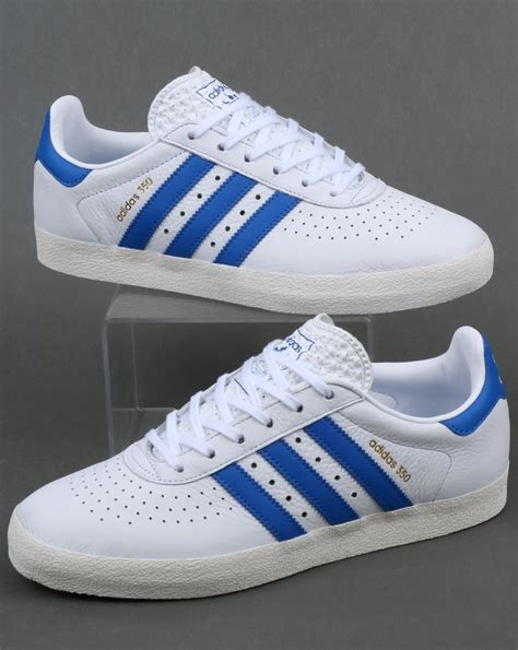 Adidas 350 Trainers Whiteblueleathershoesoriginalsmens