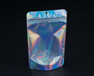 Holographic Stand Up Pouch With Zipper Hang Hole X