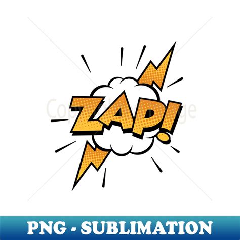 Zap Superhero Comic Book Bubble Onomatopoeia Png Sublima Inspire