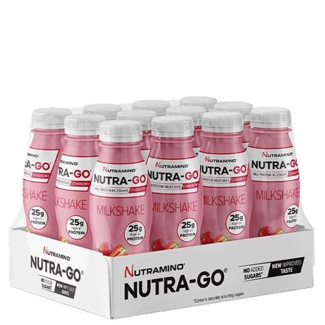 Køb 12 X Nutra Go Milkshake 330 Ml Strawberry Bodystoredk