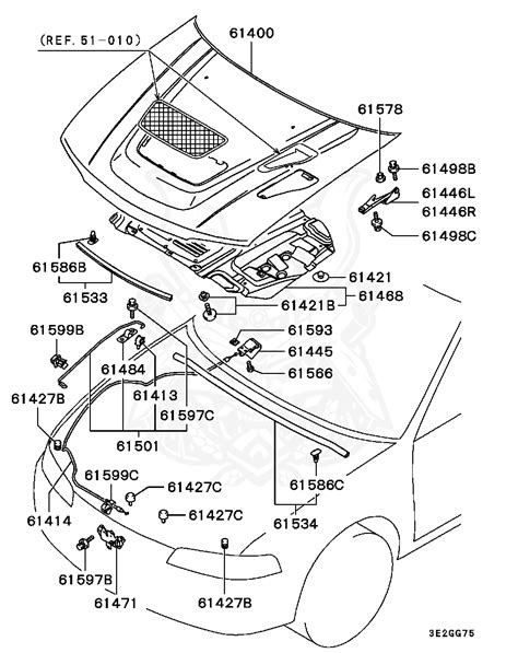 MU481187 - Mitsubishi - Clip, Hood Insulator - Nengun Performance