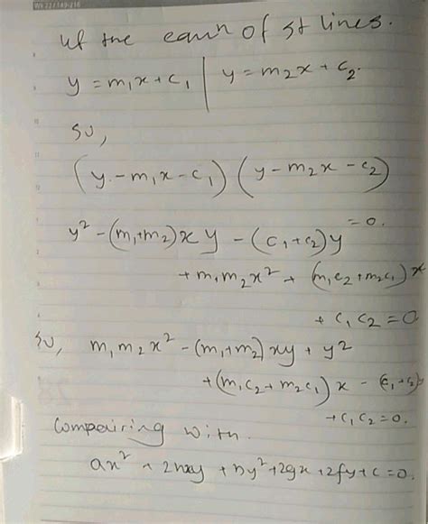 Show That The Product Of The Perpendicular Distances From The Origin