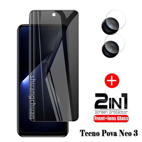 2in1 Tecno Pova Neo 3 กระจกนิรภัยกันรอยหน้าจอ Tecno Pova Neo กระจก