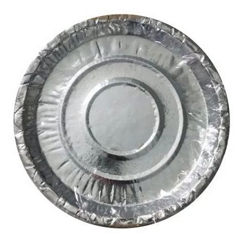 Silver Printed Duplex Paper Plate 14 Inch For Event And Party Supplies